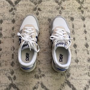 ASICS Men's Athletic Shoes - White, Blue, and Gray